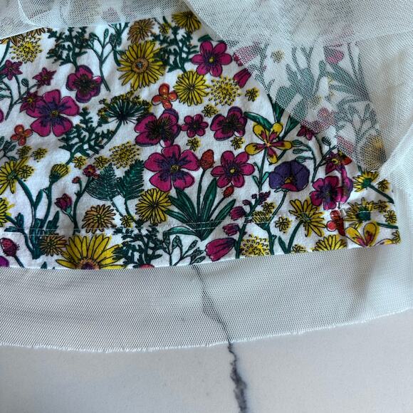 Hanna Andersson Daisy Tulle Dress - Size 2T (85) - Floral - Picture 4 of 7